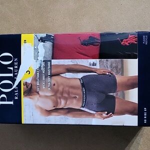 Polo Ralph Lauren 3pk Stretch Classic Fit Boxer Briefs 3-Pack Size L XL Red Blk